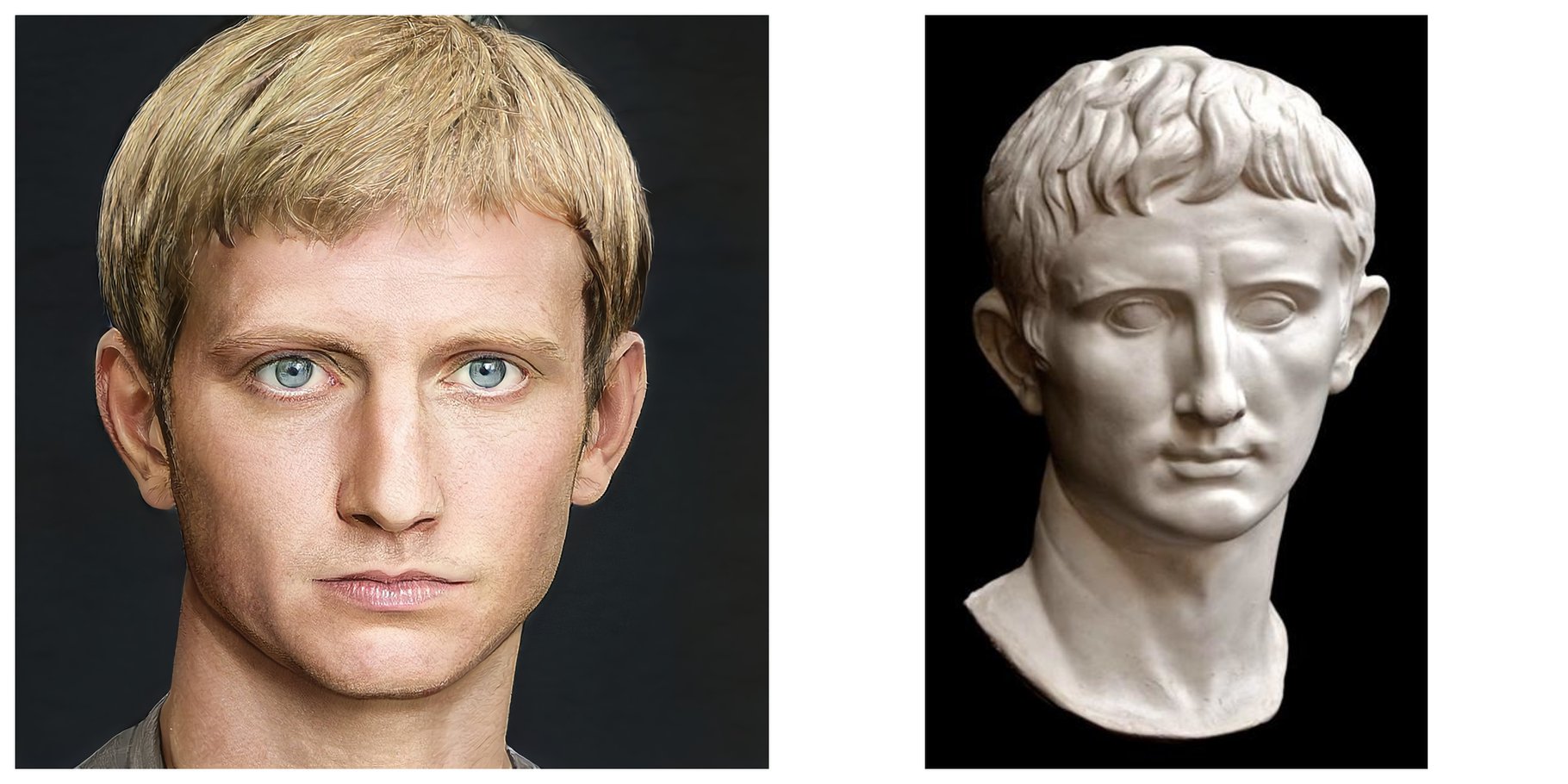 Потомки мужчины. Император Октавиан август реконструкция лица.