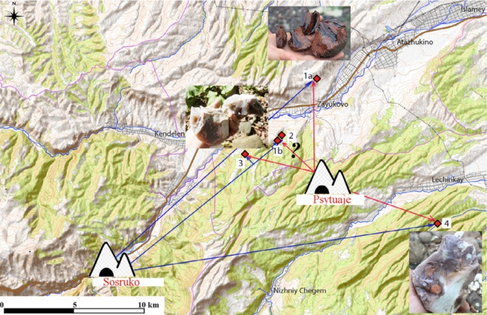 Из 10 источников. Древние жители Кавказа проходили 200 км в поисках высококачественного оранжевого кремня
