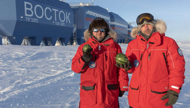 Антарктические арбузы. Полярники на станции «Восток»собрали урожай желтых и красных арбузов