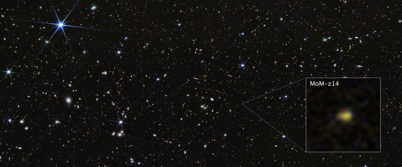 Телескоп заглянул в начало времён и нашёл рекордно далёкую галактику