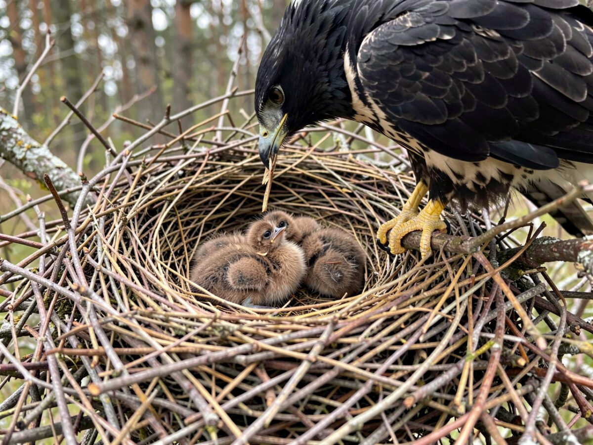 Кто приносит ужей, а кто — жуков: орнитологи выяснили, как родители-коршуны формируют уникальное меню для своих чад