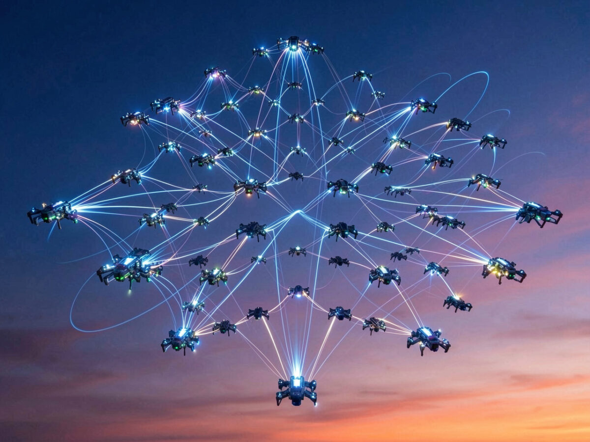 Когда хаос становится строем: секрет управления роем дронов