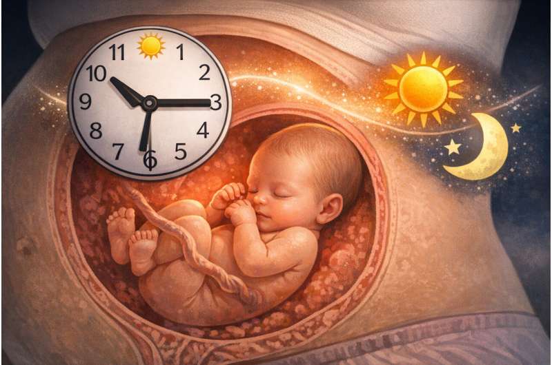 Ключ к здоровому развитию: мать синхронизирует биологические часы ребенка еще до рождения