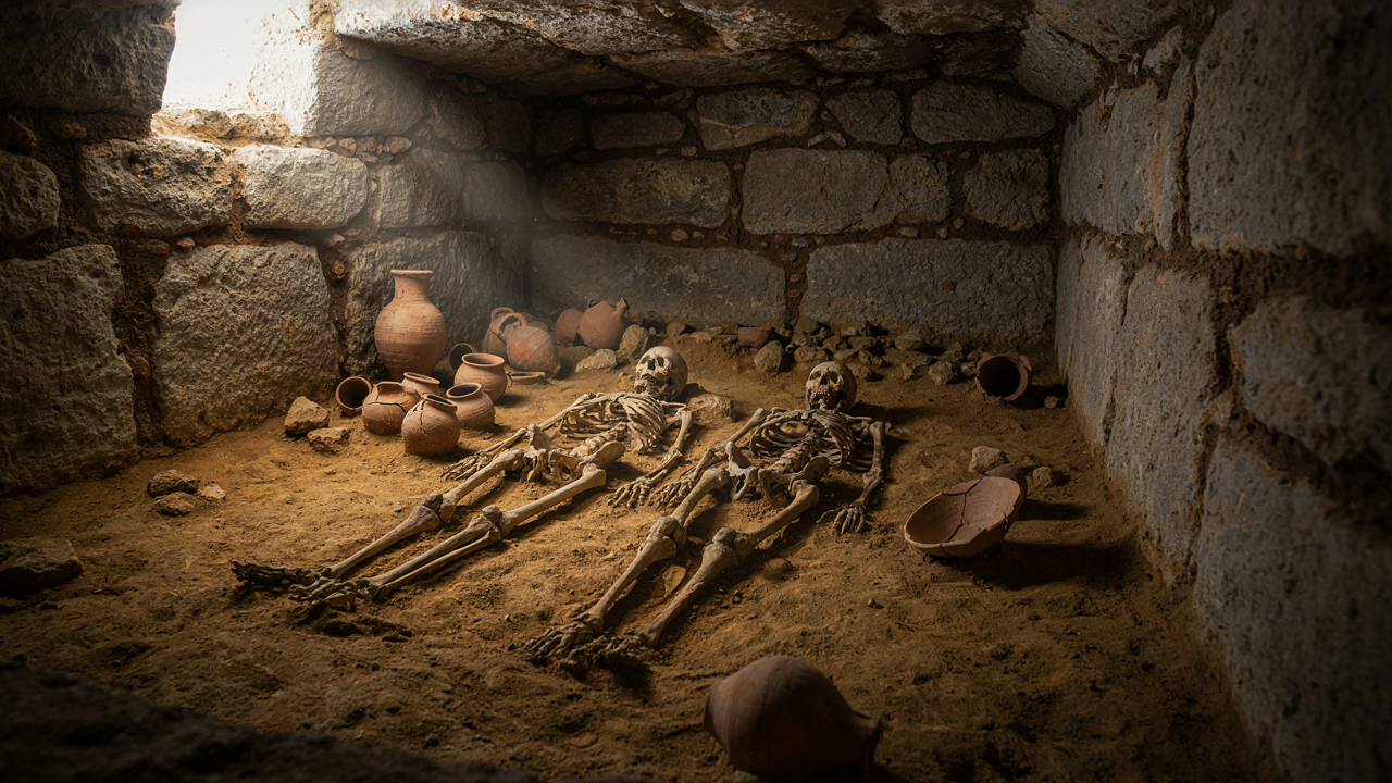 Две тысячи лет спустя: генетики восстановили историю пары, похороненной в одном склепе на Боспоре